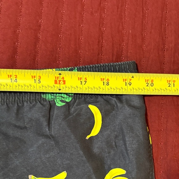 PacSun Men’s Black Swim Trunks with Banana and Leaf Print Size Large - Picture 9 of 13